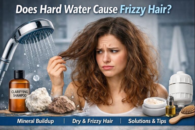 Does hard water cause frizzy hair?