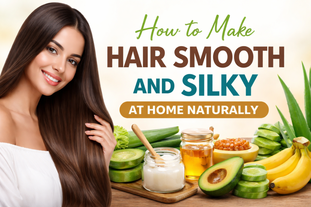 how to make hair smooth and silky at home naturally