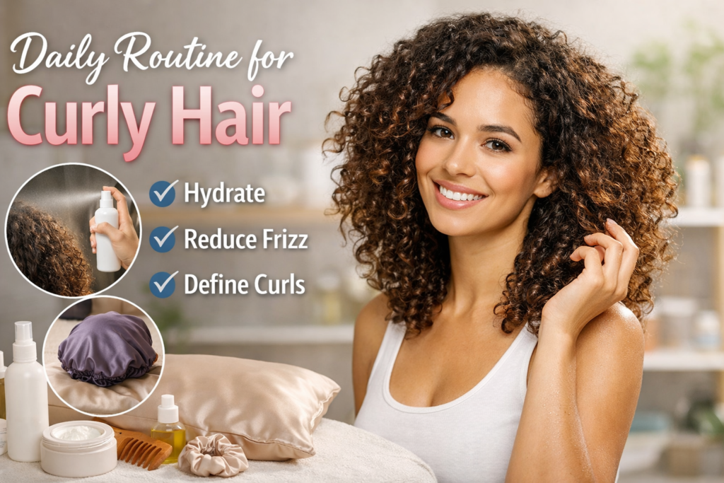 daily routine for curly hair