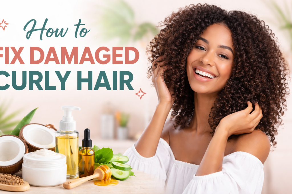 how to fix damaged curly hair