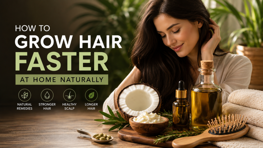how to grow hair faster at home naturally